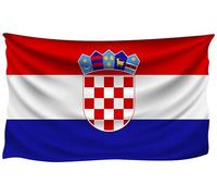 Drapeau Croatie 150x90cm avec 2 œillets en Métal, aux Couleurs Vives, Décoré Lors D'Événements Sportifs, Fêtes, Défilés