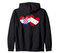 Drapeau Croatie Autriche Cœur Patrimoine Croate Autriche Sweat à Capuche
