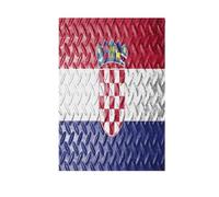 Drapeau Croatie bleu rouge printemps extérieur drapeaux Pâques porte bannière pour décoration de cour 28 x 40 cm double face