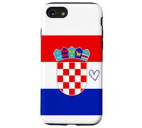 Drapeau Croatie Cœur Fière du Patrimoine Fête Nationale Coque pour iPhone SE (2020) / 7/8