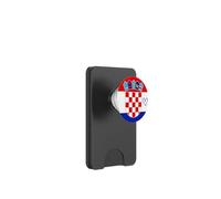 Drapeau Croatie Cœur Fière du Patrimoine Fête Nationale PopSockets PopWallet pour MagSafe