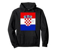 Drapeau Croatie Cœur Fière du Patrimoine Fête Nationale Sweat à Capuche