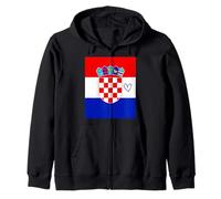 Drapeau Croatie Cœur Fière du Patrimoine Fête Nationale Sweat à Capuche