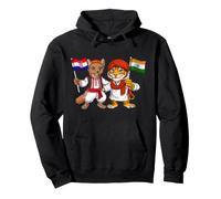 Drapeau Croatie Inde Racines croates Fier héritage Indien Sweat à Capuche
