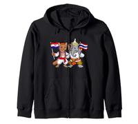 Drapeau Croatie Thaïlande Racines croates Fier thaïlandais Sweat à Capuche