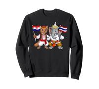 Drapeau Croatie Thaïlande Racines croates Fier thaïlandais Sweatshirt