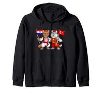 Drapeau Croatie Turquie Racines croates Fier héritage Turc Sweat à Capuche