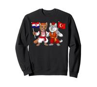 Drapeau Croatie Turquie Racines croates Fier héritage Turc Sweatshirt