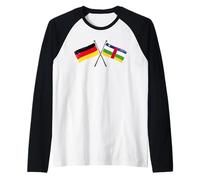 Drapeau croisé Allemagne République Centrafricaine Manche Raglan