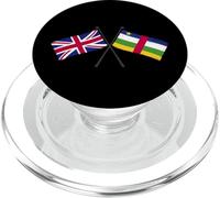 Drapeau croisé République Centrafricaine Royaume-Uni PopSockets PopGrip pour MagSafe