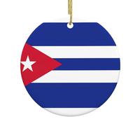 Drapeau cubain à suspendre - Décoration de Noël - Cadeaux de Noël - L'Étrange de Monsieur Jack - Ornements ronds
