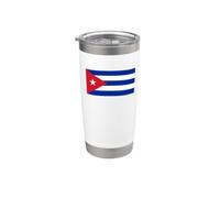 Drapeau cubain de Cuba Gobelet isotherme en acier inoxydable double paroi