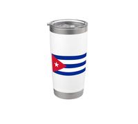 Drapeau cubain de Cuba Gobelet isotherme en acier inoxydable double paroi