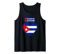 Drapeau cubain en Forme de cœur de la République Patriotique de Cuba Débardeur