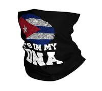 Drapeau Cubain, Fierté Cubaine, C'est dans Mon Adn Homme Femme Cache Cou Élastique Bandana Multifonctionnel Écharpe Tube pour Randonnée Pêche Sport Yoga