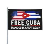 Drapeau cubain gratuit « Make Cuba Great Again » - Bannière 90 x 150 cm pour jardin ou extérieur