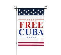 Drapeau cubain gratuit Viva Cuba Libre Patria Y Vida 12x18 Bannière double face extérieure pour jardin, porche, terrasse, pelouse, cour (sans mât)