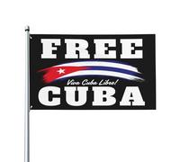 Drapeau cubain gratuit Viva Cuba Libre Patria Y Vida, bannière de 3x5 pieds, drapeaux d'extérieur