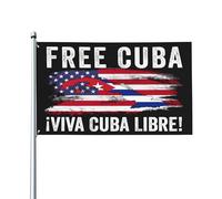 Drapeau cubain gratuit Viva Cuba Libre Patria Y Vida, bannière de 3x5 pieds, drapeaux d'extérieur