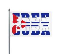 Drapeau cubain gratuit Viva Cuba Libre Patria Y Vida, bannière de 3x5 pieds, drapeaux d'extérieur