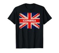 Drapeau Cumbria Lake District Camping Randonnée Vacances T-Shirt