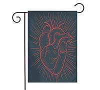 Drapeau Cœur Conscient Sur Les Veines Humaines Amour Rouge Mode Partie Personnes Corps Dessiné À La Main Dessin Divers Personnalisés Drapeau De Bienvenue, Pour Les Bureaux, Les Défilés, 30x45cm