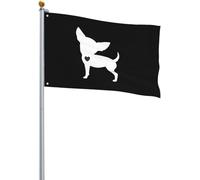 Drapeau Cœur De Chihuahua Drapeau Militaire 2 Œillets Métalliques Couleurs Resistant Exterieur Bannière, Pour Balcon, Jardin, Les Bureaux, 90x150cm