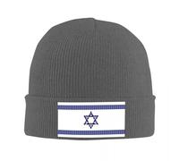 Drapeau d’Israël Casquette Chaude tricotée Hip Hop Bonnet Bonnet Automne-Hiver Outdoor Casquettes pour Hommes, Femmes Adultes
