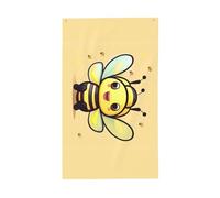Drapeau d'abeille jaune. Drapeau décoratif d'extérieur 0,9 x 1,5 m, bannière verticale en polyester. Convient pour une utilisation en extérieur