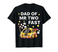 Drapeau « Dad of Mr. Two Fast Racing » - Voiture de course pour garçon - 2ème anniversaire T-Shirt