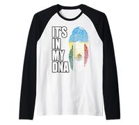 Drapeau d'ADN Vintage ukrainien et Mexicain Manche Raglan