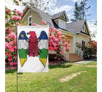 Drapeau d'Afrique centrale double face 28 x 40 pouces, décoration extérieure pour jardin