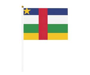 Drapeau d'Afrique centrale double face à manivelle à la main 14 x 20,8 cm, utilisé pour la décoration de fête de vacances, les compétitions