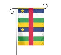 Drapeau d'Afrique centrale imprimé double face pour jardin, anniversaire, mariage, vacances, cour, extérieur, décoration extérieure 30,5 x 45,7 cm