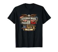 Drapeau d'aigle Patriotique payé par Un vétéran Fait de la liberté, 1776-250 T-Shirt