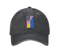 Drapeau D'Amitié Entre Les États-Unis Et L'Ukraine Casquettes Unisexe Casquettes De Baseball Décontractée Chapeau pour Homme Femme Extérieur