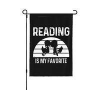 Drapeau d'amoureux de La lecture est mes drapeaux préférés La lecture est mes 12 x 18 double face pour l'été
