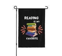 Drapeau d'amoureux de la lecture La lecture est mon drapeau préféré La lecture est mes drapeaux de jardin préférés Petit drapeau de jardin 12 x 18 drapeaux de jardin double face pour l'intérieur