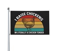 Drapeau d'amoureux des poulets, j'élève des poulets, je suis littéralement un tendre de poulet, bannière esthétique double face pour la plage, 3 x 5 pieds, j'élève des poulets, je suis littéralement u