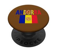 Drapeau d'Andorre Couleurs Pride Country Support PopSockets PopGrip Adhésif