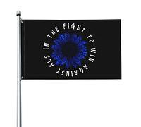 Drapeau Dans la lutte pour gagner contre la SLA 3x5 pieds avec deux œillets en laiton, double couture, couleurs vives, anti-décoloration