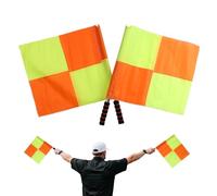 Drapeau D'Arbitre De Football - 2 Pièces De Drapeaux De Juge De Touche Haute Visibilité Avec Poignée Confort | Équipement Professionnel Pour Le Football, Le Rugby, Le Hockey Et Les Compétitions Scolai