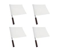 Drapeau d'Arbitre et de Juge de Touche en Acier Inoxydable - Drapeau de Signal Sportif pour Football et Entraînement(blanc)