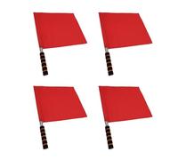 Drapeau d'Arbitre et de Juge de Touche en Acier Inoxydable - Drapeau de Signal Sportif pour Football et Entraînement(rouge)