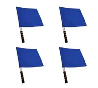 Drapeau d'Arbitre et de Juge de Touche en Acier Inoxydable - Drapeau de Signal Sportif pour Football et Entraînement(bleu)