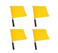 Drapeau d'Arbitre et de Juge de Touche en Acier Inoxydable - Drapeau de Signal Sportif pour Football et Entraînement(jaune)