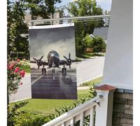 Drapeau d'art d'avion 61 x 91 cm pour extérieur, intérieur, printemps, été, automne, hiver, drapeaux de jardin avec œillets verticaux double face pour décorations de cour