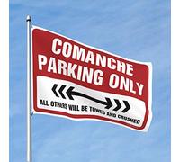 Drapeau d'athlète étudiant Comanche Parking uniquement Drapeau extérieur porche Décor Drapeaux de voiture pour chambre (taille : 60 x 90 cm)
