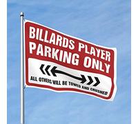 Drapeau d'athlète étudiant joueur de billard parking uniquement drapeau extérieur porche décoration drapeaux de voiture pour chambre (taille : 60 x 90 cm)