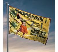 Drapeau d'athlète hawaïen danseuse de Hula : Paradis tropical Poster Drapeau Western Home Decor College Drapeaux pour les gars (152 x 244 cm)